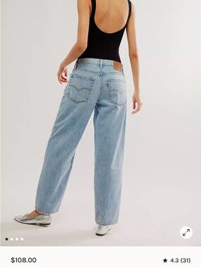 Levi's Baggy Dad Jeans in Blue Wash | Size 27/30